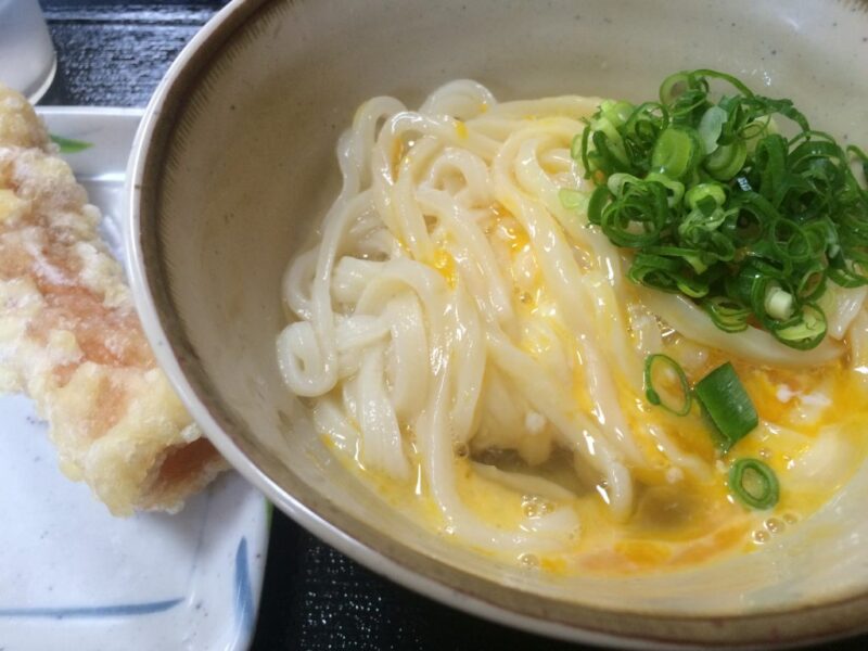 香川高松『なかむら屋うどん』丸亀飯山町なかむらの釜玉うどんとちくわ天！