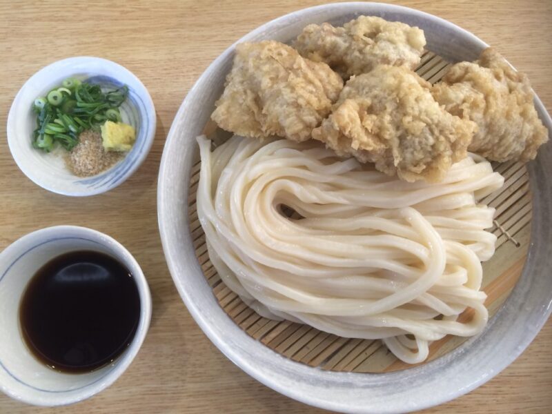 香川高松『手打ちうどんまつばら』あの麦蔵のプリプリかしわ天ざるうどん！