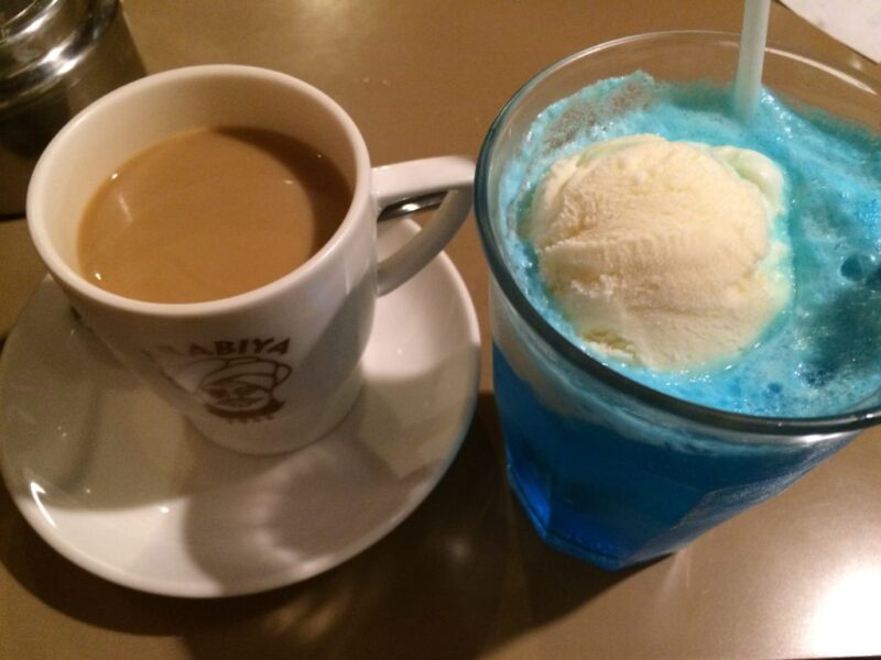 大阪レトロ喫茶店『アラビヤコーヒー』クリームソーダとゆで卵！③