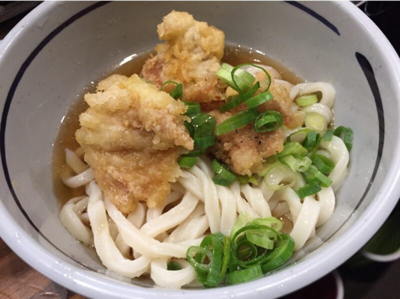 東京五反田『おにやんま』深夜３時に立ち食いでとり天ぶっかけうどん！