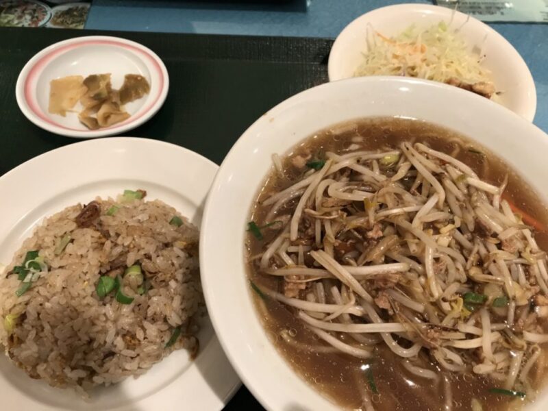 倉敷天満屋中華料理『又来軒(ゆうらいけん)』炒飯ともやしラーメンランチ！