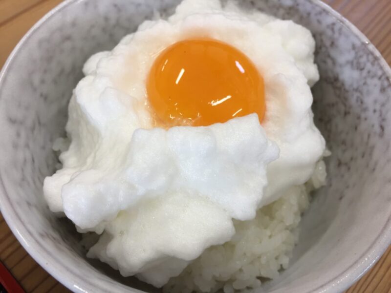 岡山総社 びれっじみーる総社 白身がふわふわメレンゲ卵かけご飯ランチ