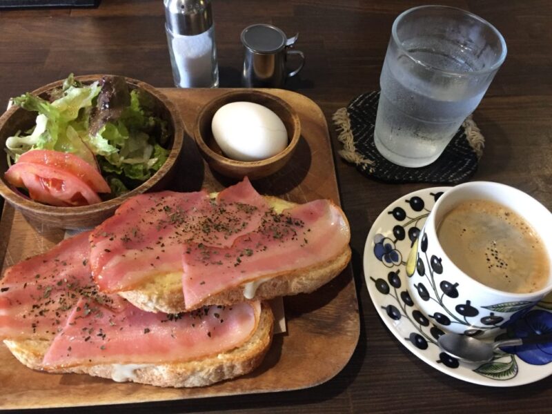 岡山野田屋町『カフェフランス長屋(ナガヤ)』クロックムッシュモーニング！