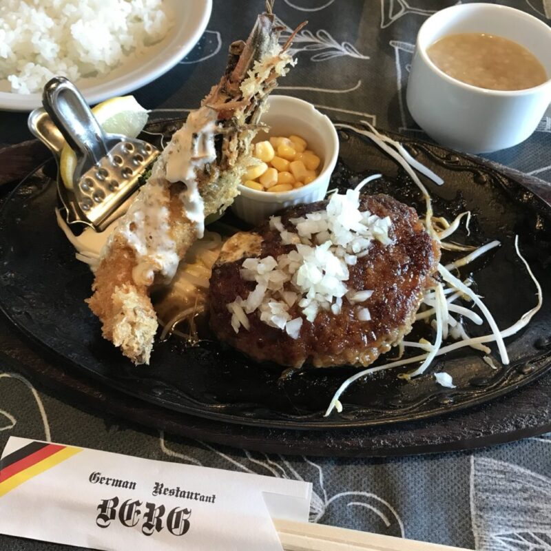 倉敷連島 ドイツレストランベルク ハンバーグとカレー食べ放題ランチ