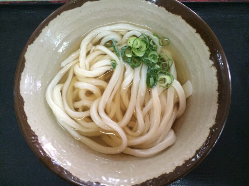 香川まんのう町『やまうちうどん』薪で茹でたひやあつと藤原屋のゲソ天！