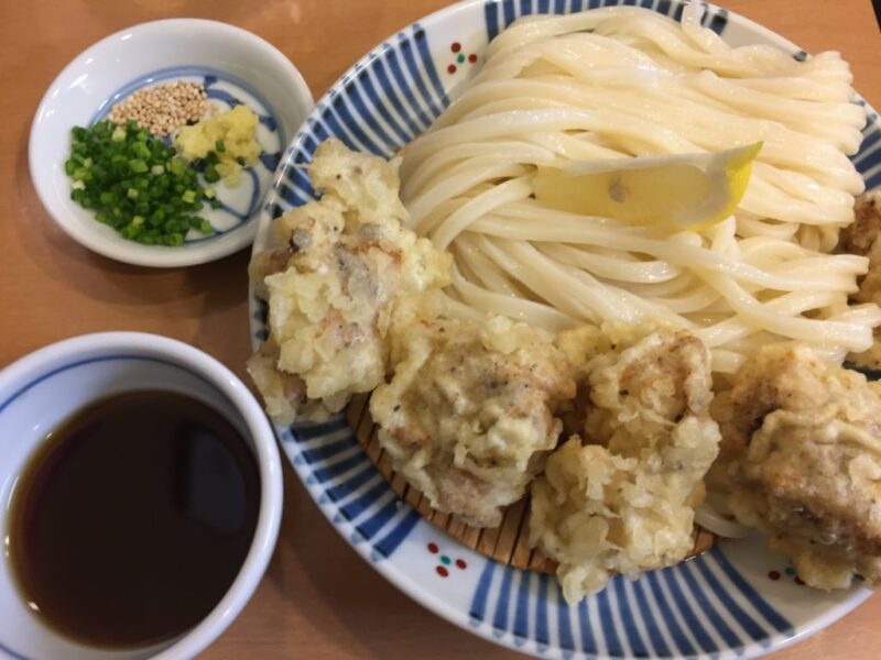 香川高松『手打ちうどん風月』大行列のかしわ天ざるとぶっかけうどん！