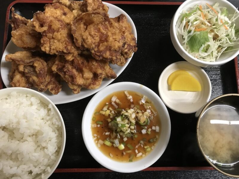 北海道札幌 中国料理 布袋 麻婆豆腐と鶏の唐揚げのザンギ定食ランチ