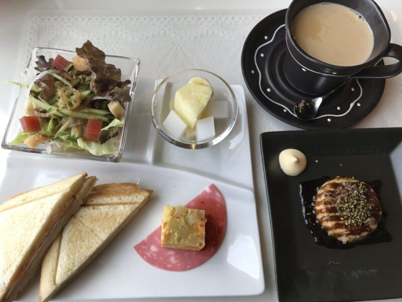 岡山高屋『カフェドゆう』健康朝食モーニングはお好み焼きと有機コーヒー！