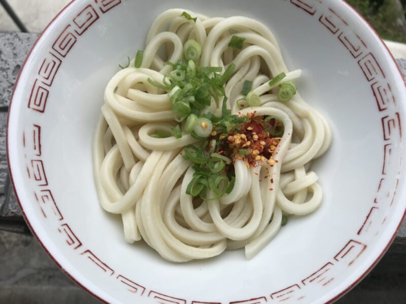 香川綾川『池内うどん店』蕎麦とうどんのアベックとまるまる太った池の鯉！