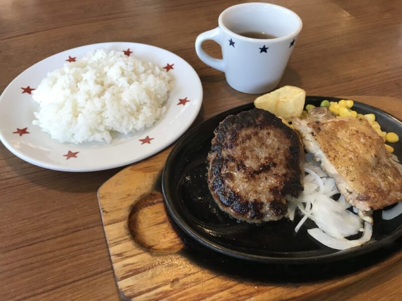 倉敷老松『ステーキのどん』鉄板ハンバーグでご飯とパン食べ放題ランチ！