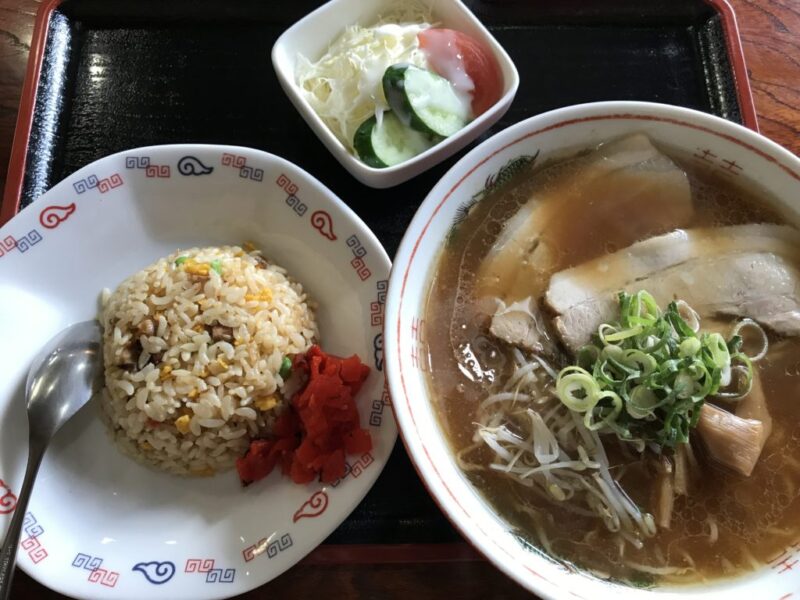 倉敷水江の塩元帥隣『中華そば福助』ラーメンとチャーハンセットランチ！