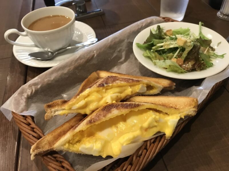 倉敷下庄『倉式珈琲店』選べる朝食モーニングのホットサンドが美味しい！