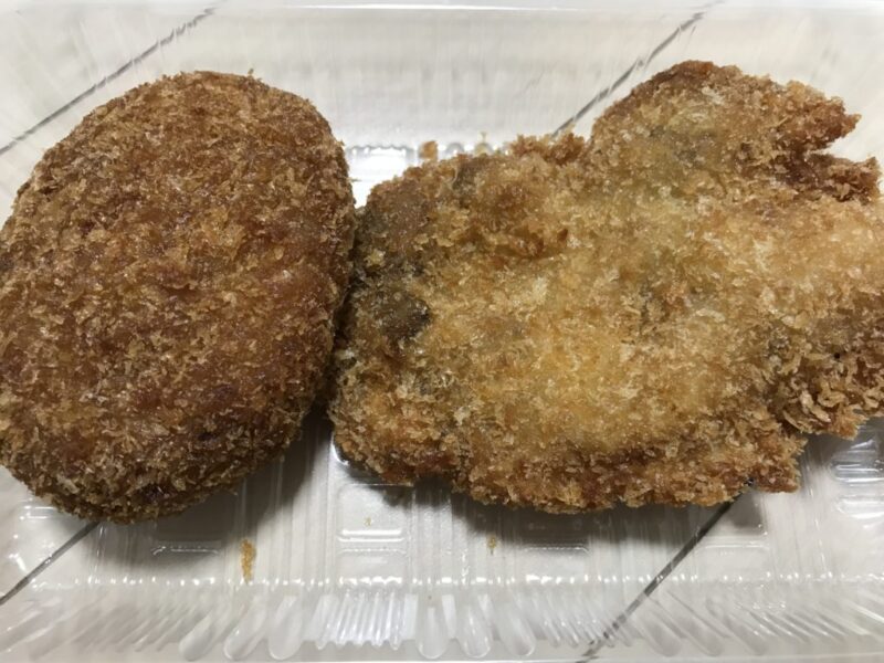 岡山北方『天麩羅の店松木』味付けスパイシーなメンチカツとチキンカツ！