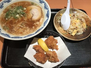 ゆめタウン倉敷『麺や食堂十馬力』背脂醤油ラーメンとチャーハンランチ！