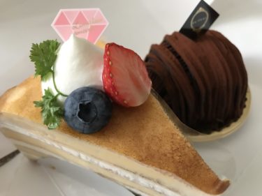 岡山今ケーキ屋『アンフルール』生チョコモンブランとシュークリーム！