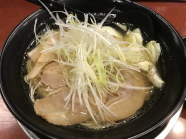 岡山下中野『塩らーめん嵐家』総選挙１位の塩ラーメンと鶏唐揚げランチ！