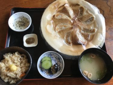 岡山蒜山『粋呑房(すいとんぼう)』いのしし餃子おこわと蒜山そばランチ！