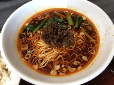 倉敷中島『中華園』お得な日替わりランチとピリ辛麻辣麺チャーハンセット！