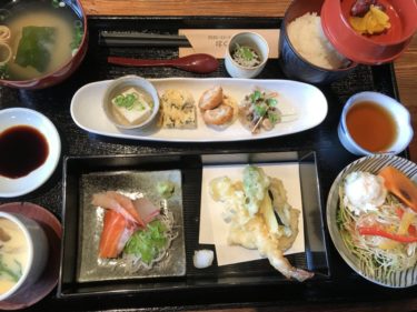 岡山矢掛町『食工房つお』お刺身と天ぷらの和定食とトンカツ定食ランチ！