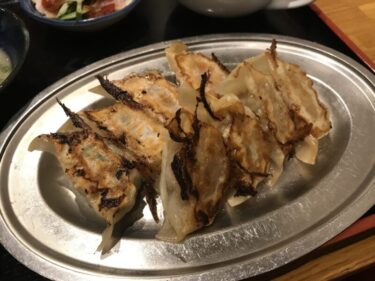 倉敷阿知『餃子アイロン』焼き餃子定食と毛沢東の鶏から揚げ定食ランチ！