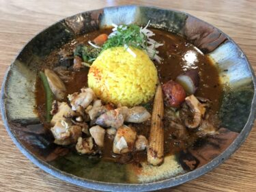 岡山古都『スープカレーなっぱ』スパイスと鶏の旨味凝縮本場大阪のカレー！