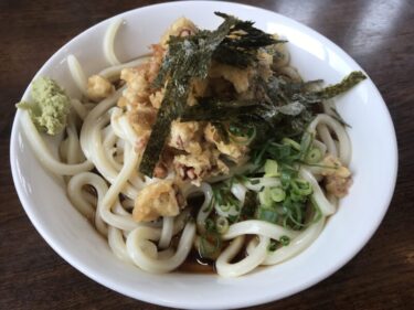 倉敷真備『讃岐うどんかわはら』豪雨災害から復興のイカ天ぶっかけうどん！