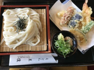 倉敷水島『うどん三佳』すき焼き肉玉うどんと甘い出汁の天ぷらざるうどん！
