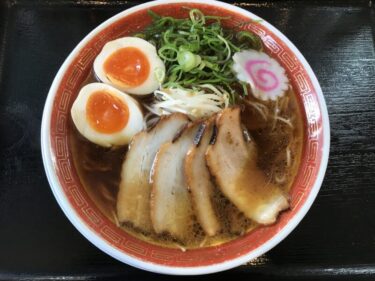 倉敷中島『麺や寛』１００円引き朝ラーメンで二郎系の豚マシ麺大盛り！