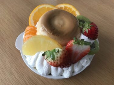 岡山高梁『みるく舎』ロールケーキたっぷりデカ盛りプリンアラモード！