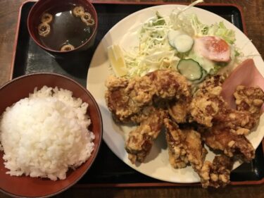 岡山奉還町『倅Ｂ食』無国籍料理とデカ盛り鶏のから揚げ定食ランチ！