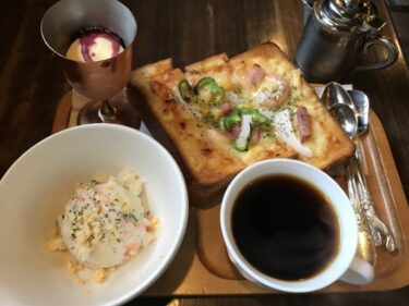 岡山春日町『喫茶アネックスカフェ』ピザトーストとアイスのモーニング！