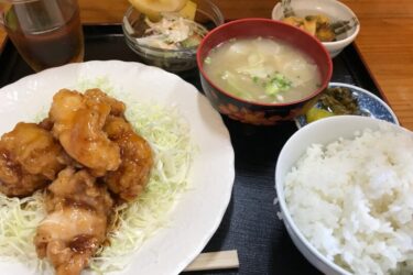 倉敷笹沖『美食』鶏のから揚げ甘酢あんかけ定食とママのマシンガントーク！