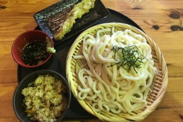 岡山藤田『うどんかえで』天ぷらざるうどんと海老天ぶっかけうどんランチ！