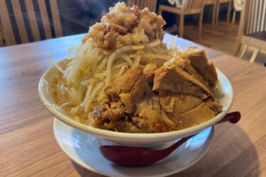 岡山倉敷『山下商店』濃厚豚骨ラーメンと二郎系ラーメン肉マシ野菜マシ！