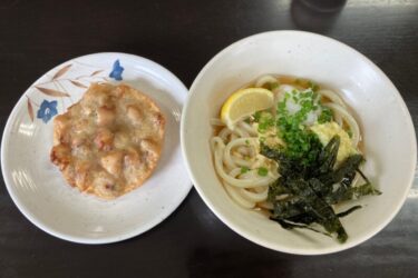 香川高松『マルタニ製麺』冷たいぶっかけうどんと唯一無二のゲソ天ぷら！
