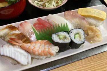 岡山市中区『こくぶ寿司』回転しないにぎり寿司と焼きサバ定食ランチ！