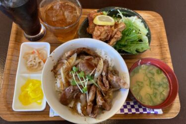 岡山市南区『LEMON626』豚ステーキ丼と鶏のから揚げ定食ランチ！
