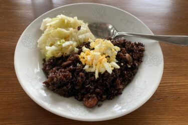 倉敷玉島『うなりや』名物えびめしと魚介系豚骨醤油ラーメン大盛ランチ！