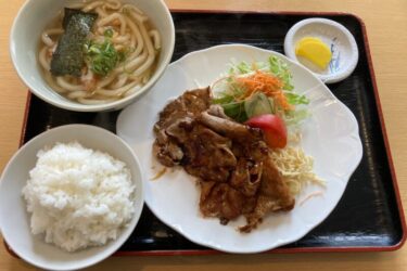 倉敷笹沖『食事の店べんけい』若鶏バター焼きと焼肉定食うどん付ランチ！