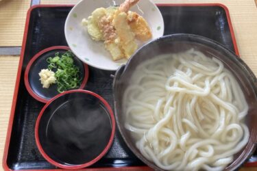 岡山市南区『沼池製麺所』土曜日限定の天ぷら釜揚げうどんと釜玉うどん！