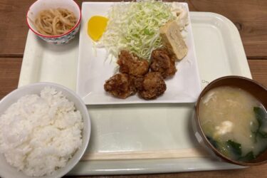 岡山表町『こっこ屋』ありがとうファームの鶏から揚げ定食ご飯大盛り！