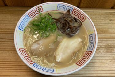 岡山市『山下中華そば』濃厚豚骨からあっさり塩豚骨ラーメンで替玉ランチ！