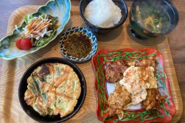 倉敷老松『ソウルフード柊』ヤンニョムチキン定食と韓国冷麺ランチ！