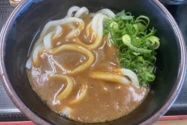 香川善通寺『製麺七や弘田店』かけうどんにカレー食べ放題とおにぎり！