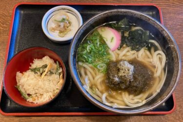 玉島新倉敷駅『孜々庵』とろろ昆布うどんとかやくご飯のサービスランチ！