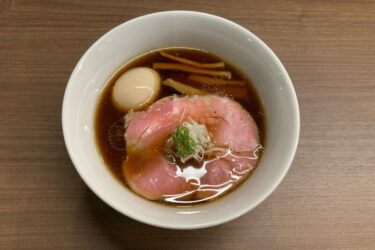 岡山市田町『ramen 8beat』大きなレアチャーシューの味玉醤油ラーメン！