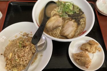 岡山柳町『岡山ラーメン巳』居酒屋巳太郎の鶏から揚げチャーハンランチ！