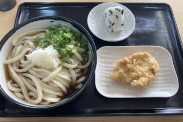 倉敷児島『丸亀うどん大手門』とり天ぶっかけうどん大盛り無料ランチ！